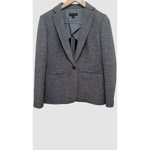 Ann Taylor Gray Blazer Tailored Fit Professional